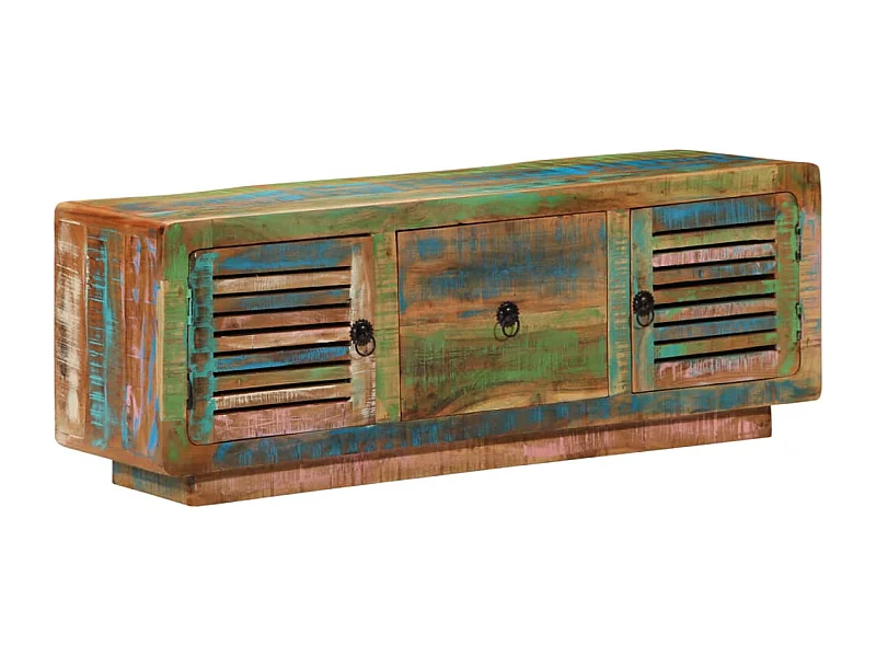 Mueble de TV multimedia Estante de TV Aparador de TV Comedor Salón Dormitorio 110 x 30 x 40 cm Madera maciza reciclada marrón 02_0025733