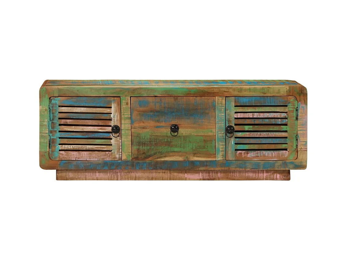 Mueble de TV multimedia Estante de TV Aparador de TV Comedor Salón Dormitorio 110 x 30 x 40 cm Madera maciza reciclada marrón 02_0025733