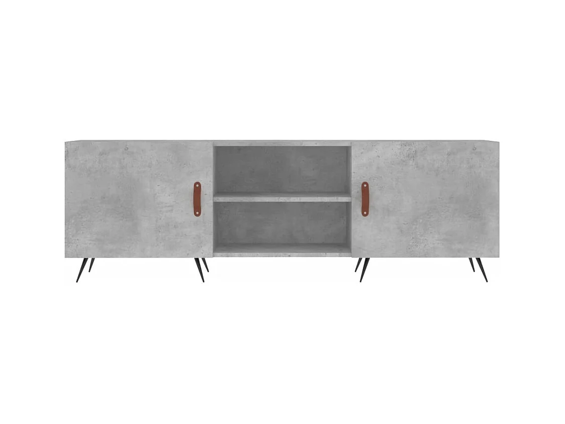 Meuble TV multimédia étagère bois marron 150 x 30 x 50 cm 02_0026001