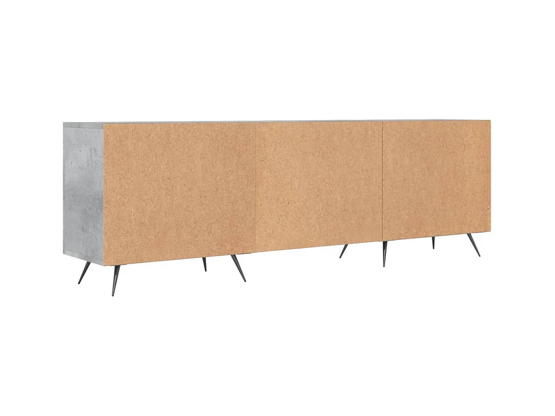 Meuble TV multimédia étagère bois marron 150 x 30 x 50 cm 02_0026001