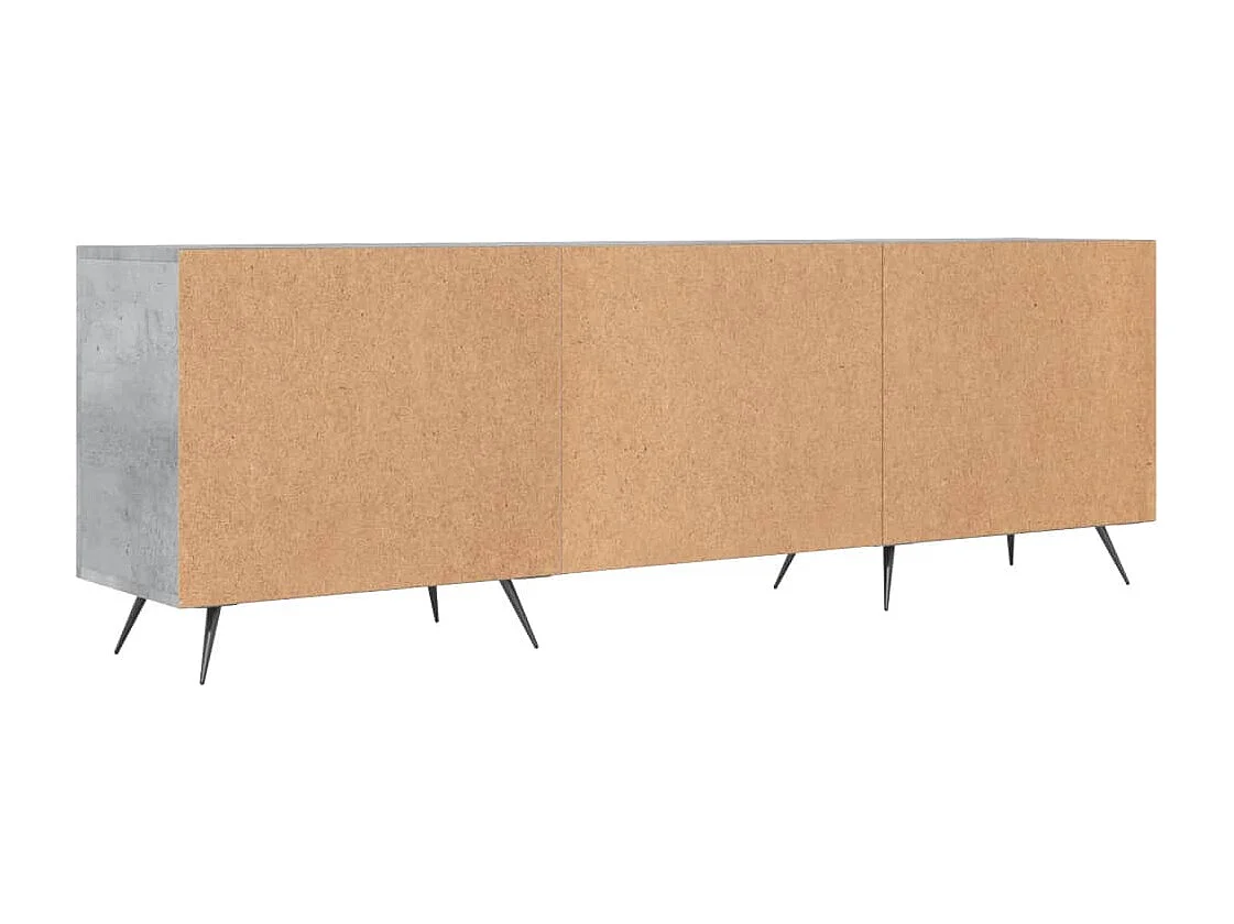Mobile TV multimediale scaffale TV credenza TV sala da pranzo soggiorno camera da letto 150 x 30 x 50 cm legno ingegnerizzato grigio 02_0026001