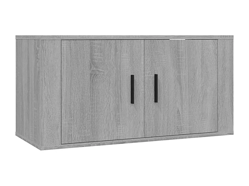 Mobile TV multimediale scaffale TV credenza TV sala da pranzo soggiorno camera da letto a parete sonoma 80 x 345 x 40 cm grigio 02_0028193