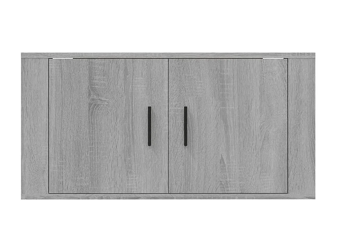 Mueble TV multimedia Estante TV Buffet TV Comedor Salón Dormitorio Pared Sonoma 80 x 345 x 40 cm Gris 02_0028193