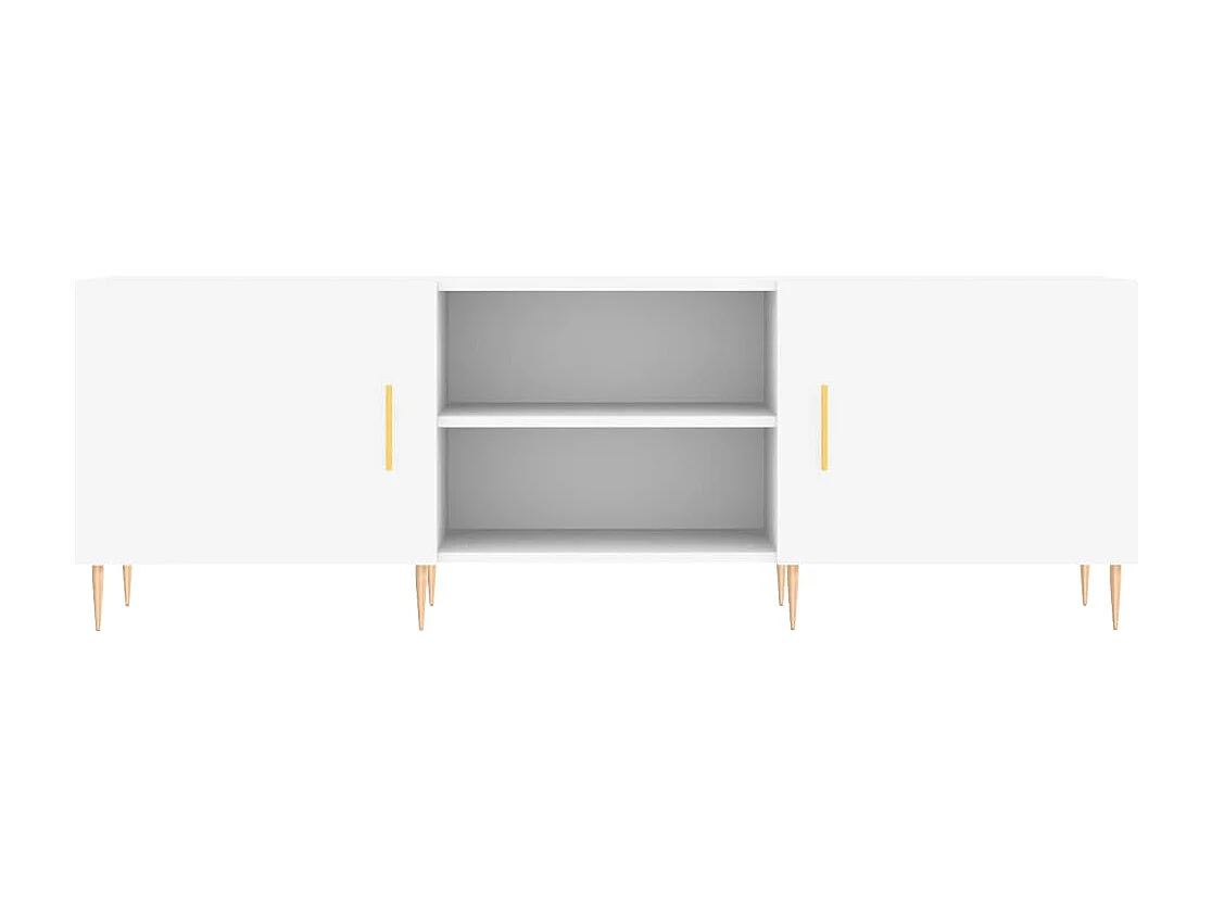 Mobile TV multimediale scaffale TV credenza TV sala da pranzo soggiorno camera da letto 150 x 30 x 50 cm legno ingegnerizzato bianco 02_0025992