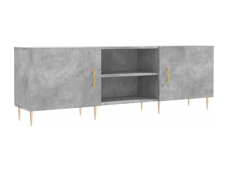 Mobile TV multimediale scaffale TV credenza TV sala da pranzo soggiorno camera da letto 150 x 30 x 50 cm legno ingegnerizzato grigio 02_0025997