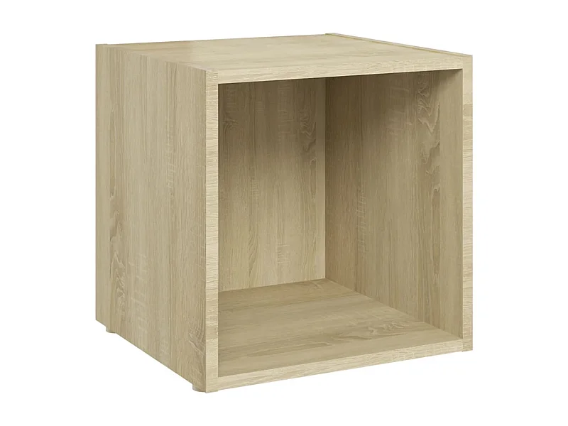 Mobile TV multimediale scaffale TV credenza TV sala da pranzo soggiorno camera da letto rovere Sonoma 37 x 35 x 37 cm legno ingegnerizzato marrone 02_0027525