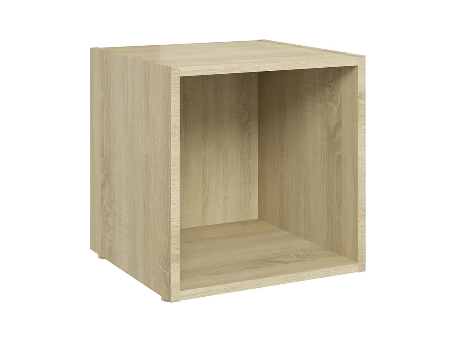 Meuble TV multimédia étagère bois marron 37 x 35 x 37 cm 02_0027525