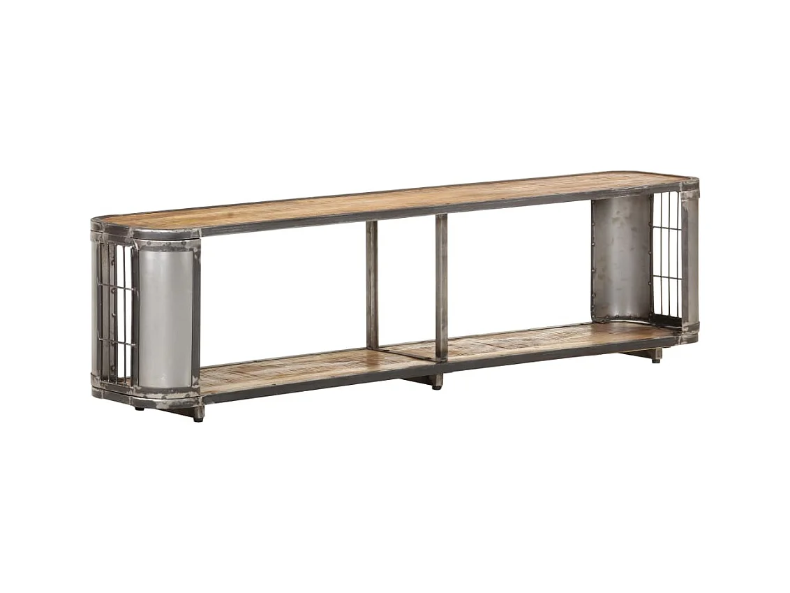 Meuble TV multimédia étagère bois marron 150 x 30 x 40 cm 02_0025961