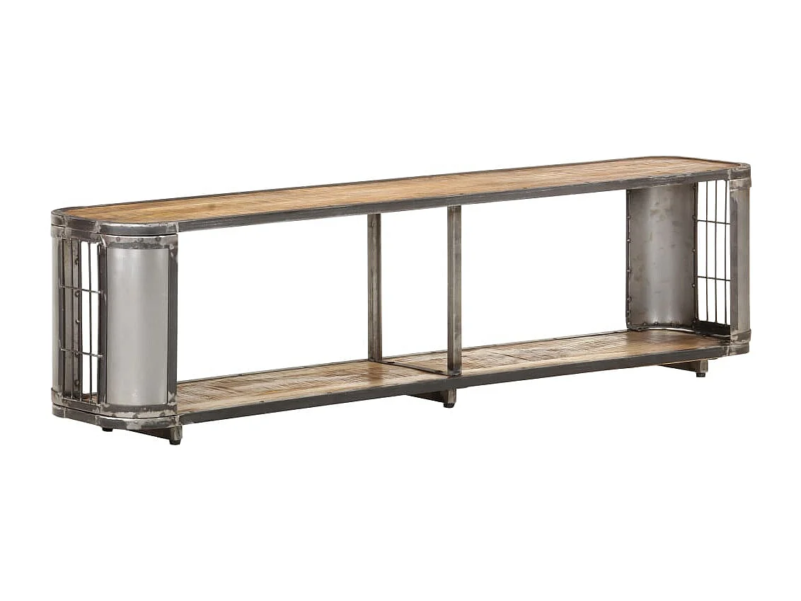 Mueble TV multimedia Estante TV Aparador TV Comedor Salón Dormitorio 150 x 30 x 40 cm Madera maciza de mango marrón 02_0025961