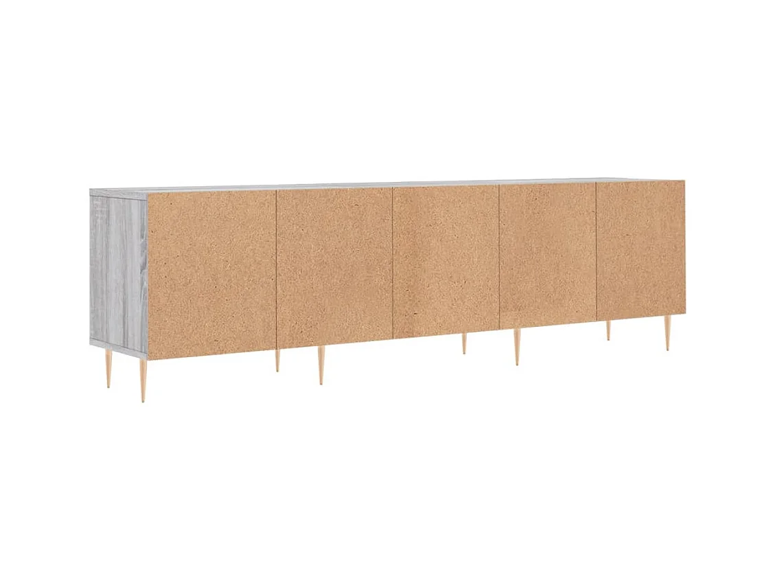 Mobile TV multimediale scaffale TV buffet TV sala da pranzo soggiorno camera da letto sonoma 150 x 30 x 445 cm legno ingegnerizzato grigio 02_0028398