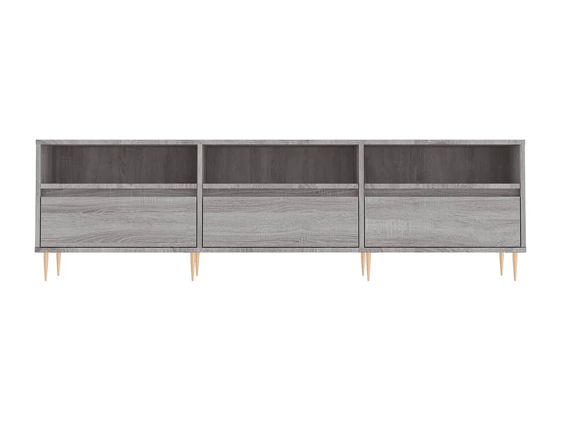 Mueble TV multimedia Estante TV Aparador TV Comedor Sala Dormitorio Sonoma 150 x 30 x 445 cm Madera de ingeniería gris 02_0028398