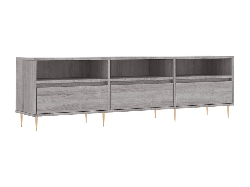 Mueble TV multimedia Estante TV Aparador TV Comedor Sala Dormitorio Sonoma 150 x 30 x 445 cm Madera de ingeniería gris 02_0028398