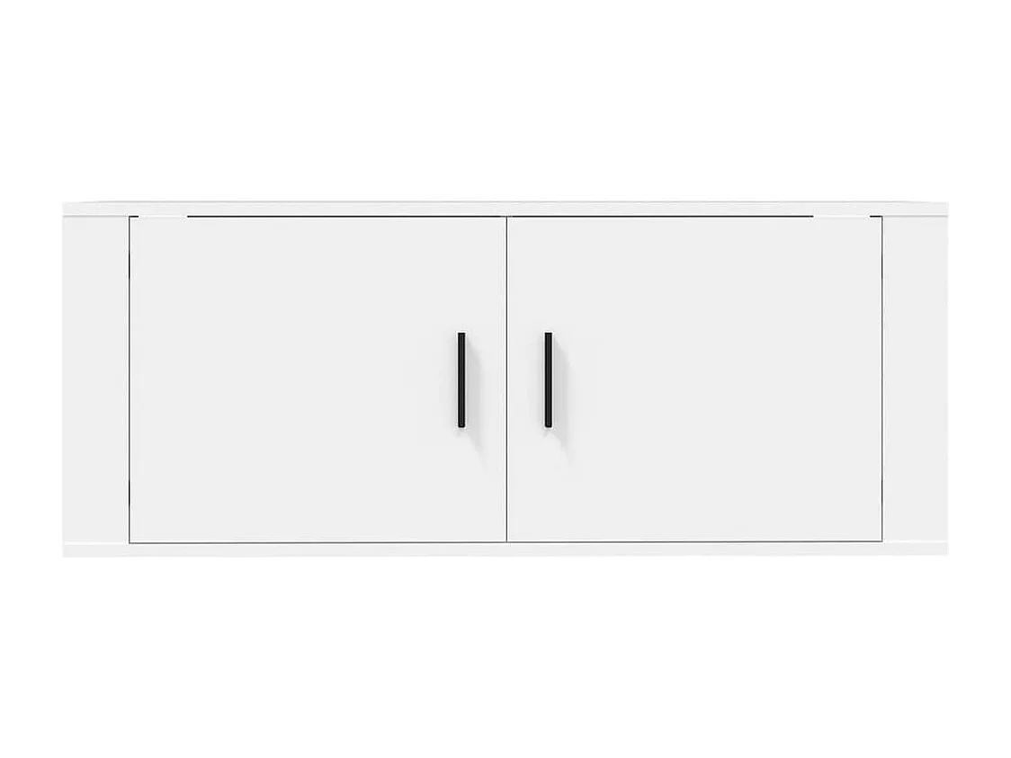 Meuble TV multimédia étagère blanc 100 x 34.5 x 40 cm 02_0027740