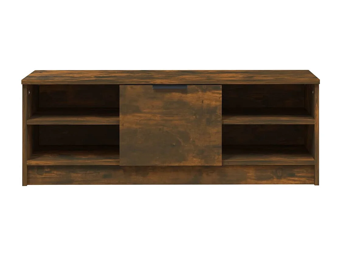 Meuble TV multimédia étagère bois marron 102 x 35.5 x 36.5 cm 02_0027293