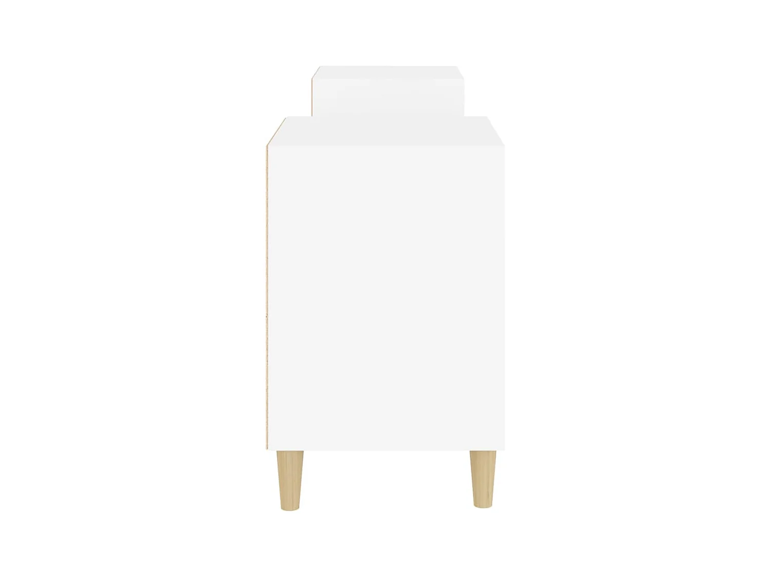 Meuble TV multimédia étagère bois blanc 160 x 35 x 55 cm 02_0026059