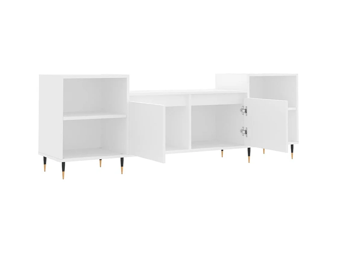 Mueble TV multimedia Estante TV Aparador TV Comedor Salón Dormitorio 160 x 35 x 55 cm Madera de ingeniería blanca 02_0026061