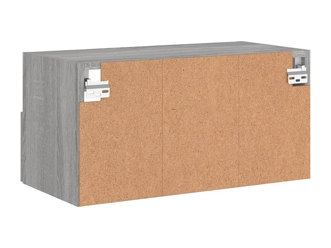 Mobile TV multimediale mensola TV credenza TV sala da pranzo soggiorno camera da letto a parete sonoma 60 x 30 x 30 cm legno ingegnerizzato grigio 02_0028188