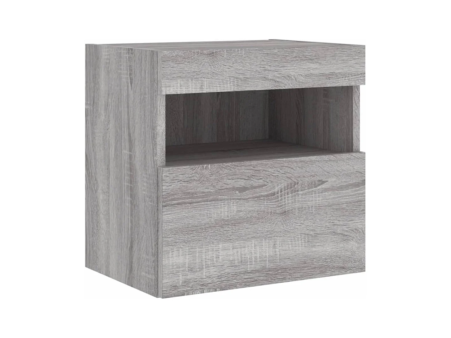 Mueble TV multimedia Estante TV Aparador TV Comedor Salón Dormitorio Pared con luces LED Sonoma 40 x 30 x 40 cm Gris 02_0028046