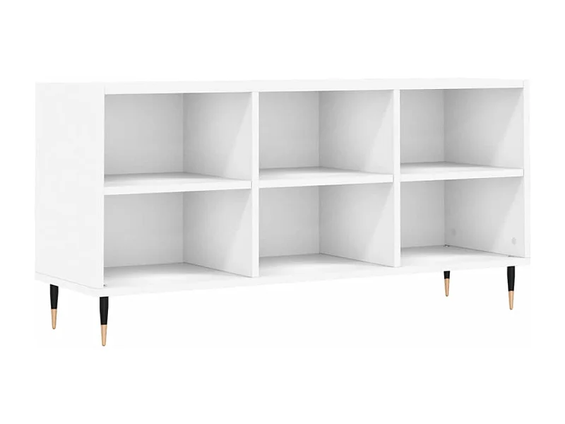 Mueble TV multimedia Estante TV Aparador TV Comedor Salón Dormitorio 1035 x 30 x 50 cm Madera de ingeniería blanca 02_0025641