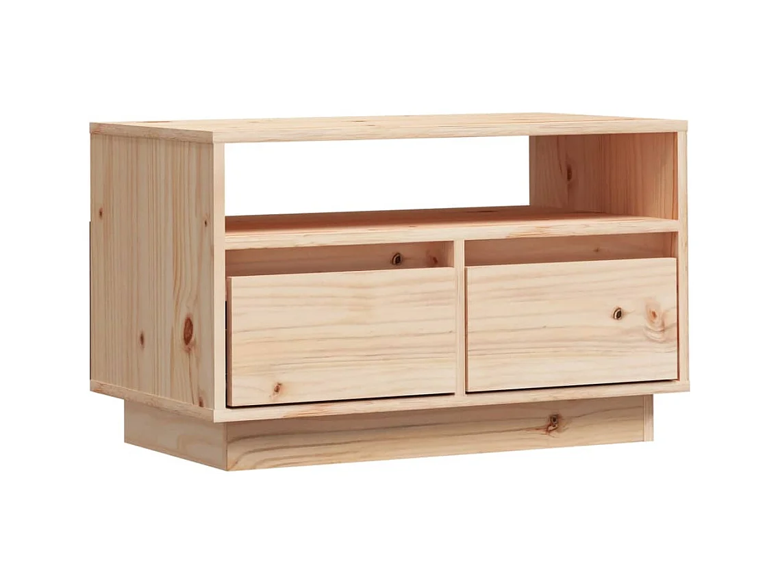 Meuble TV multimédia étagère bois marron 60 x 35 x 37 cm 02_0026138