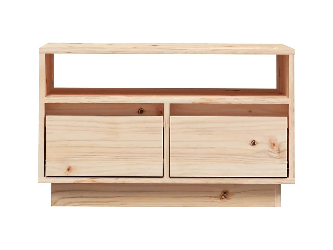 Meuble TV multimédia étagère bois marron 60 x 35 x 37 cm 02_0026138