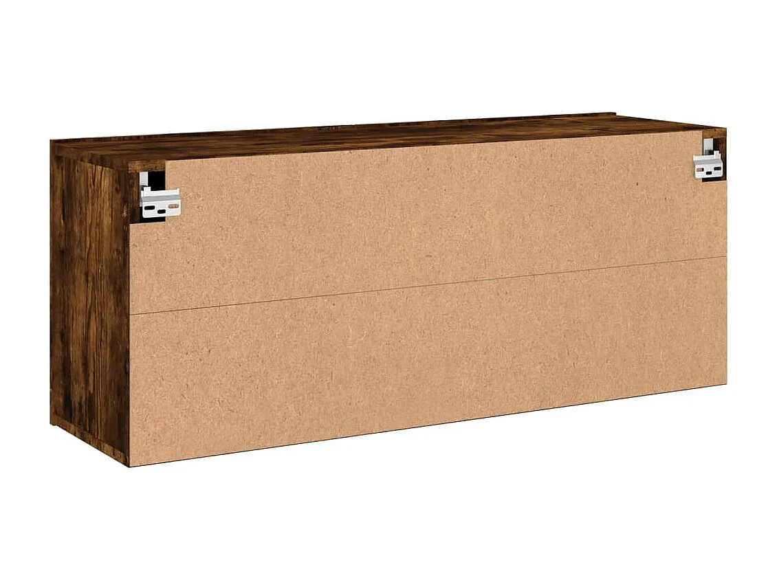 Mobile TV multimediale Mensola TV Credenza TV Sala da pranzo Soggiorno Camera da letto Parete Rovere fumé 100 x 30 x 41 cm Marrone 02_0028121