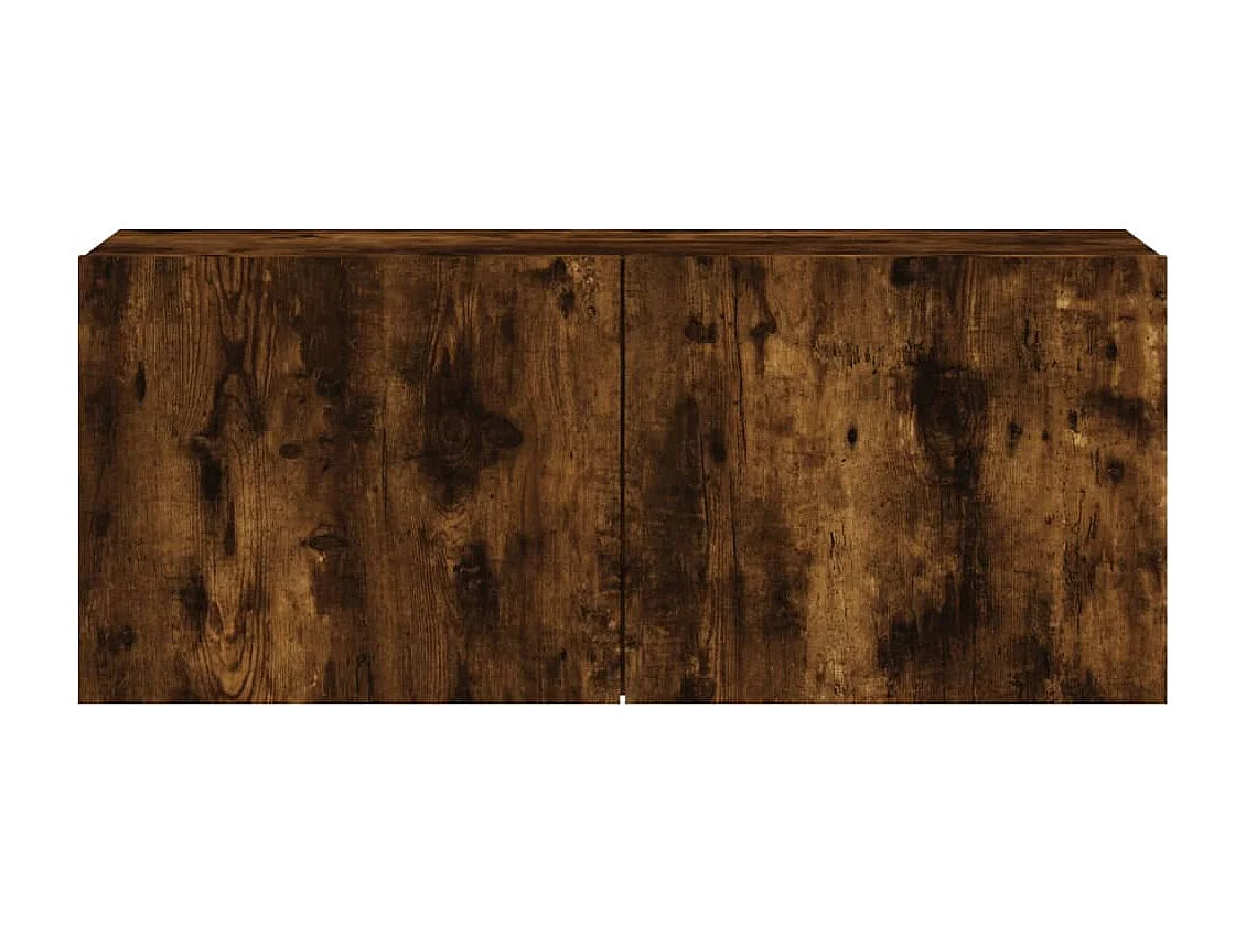 Mueble TV multimedia Estante TV Aparador TV Comedor Salón Dormitorio Pared Roble ahumado 100 x 30 x 41 cm Marrón 02_0028121