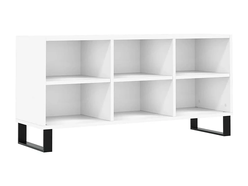 Suporte de TV multimídia prateleira de TV aparador de TV sala de jantar sala de estar quarto 1035 x 30 x 50 cm madeira de engenharia branca 02_0025640