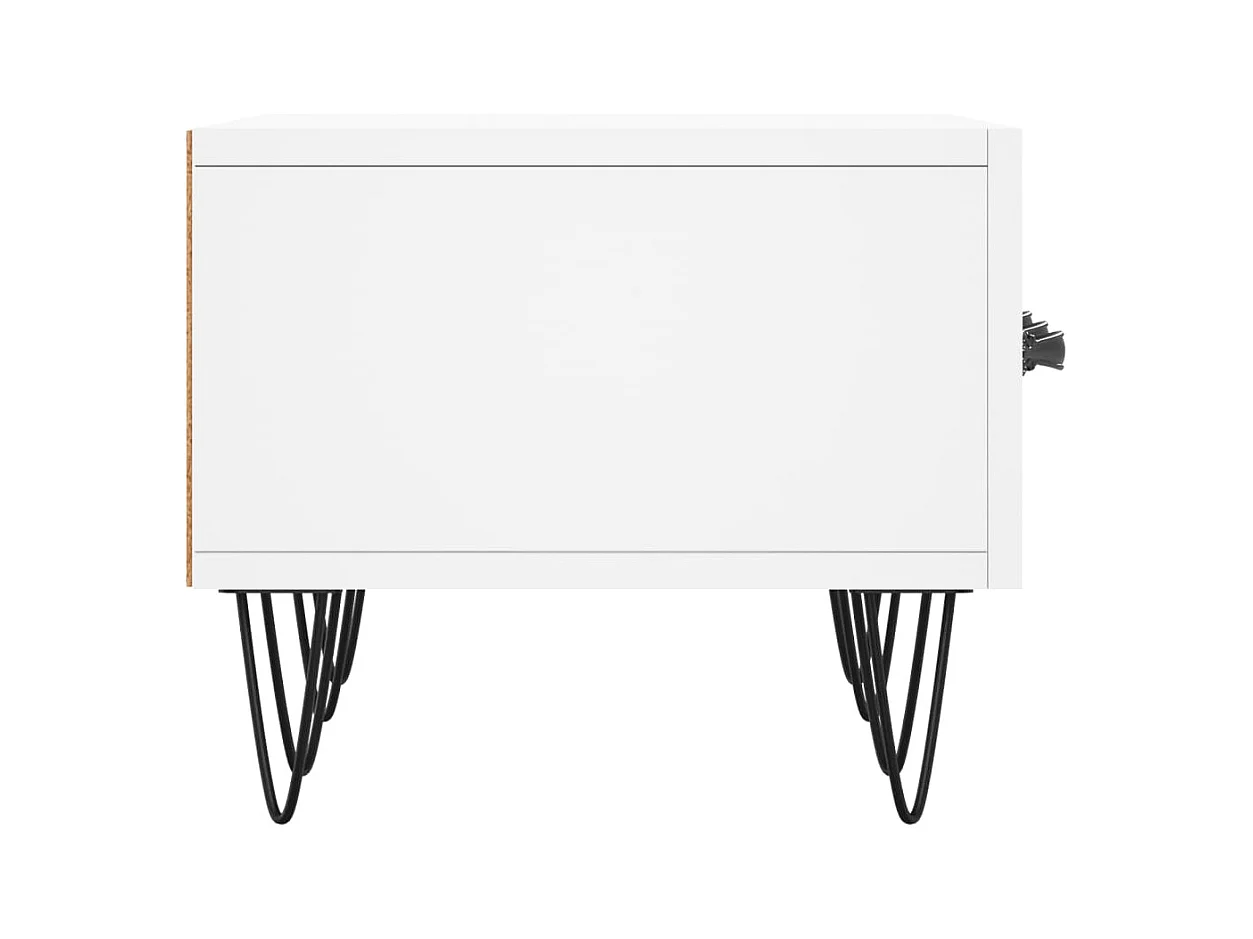 Meuble TV multimédia étagère bois blanc 150 x 36 x 30 cm 02_0026020