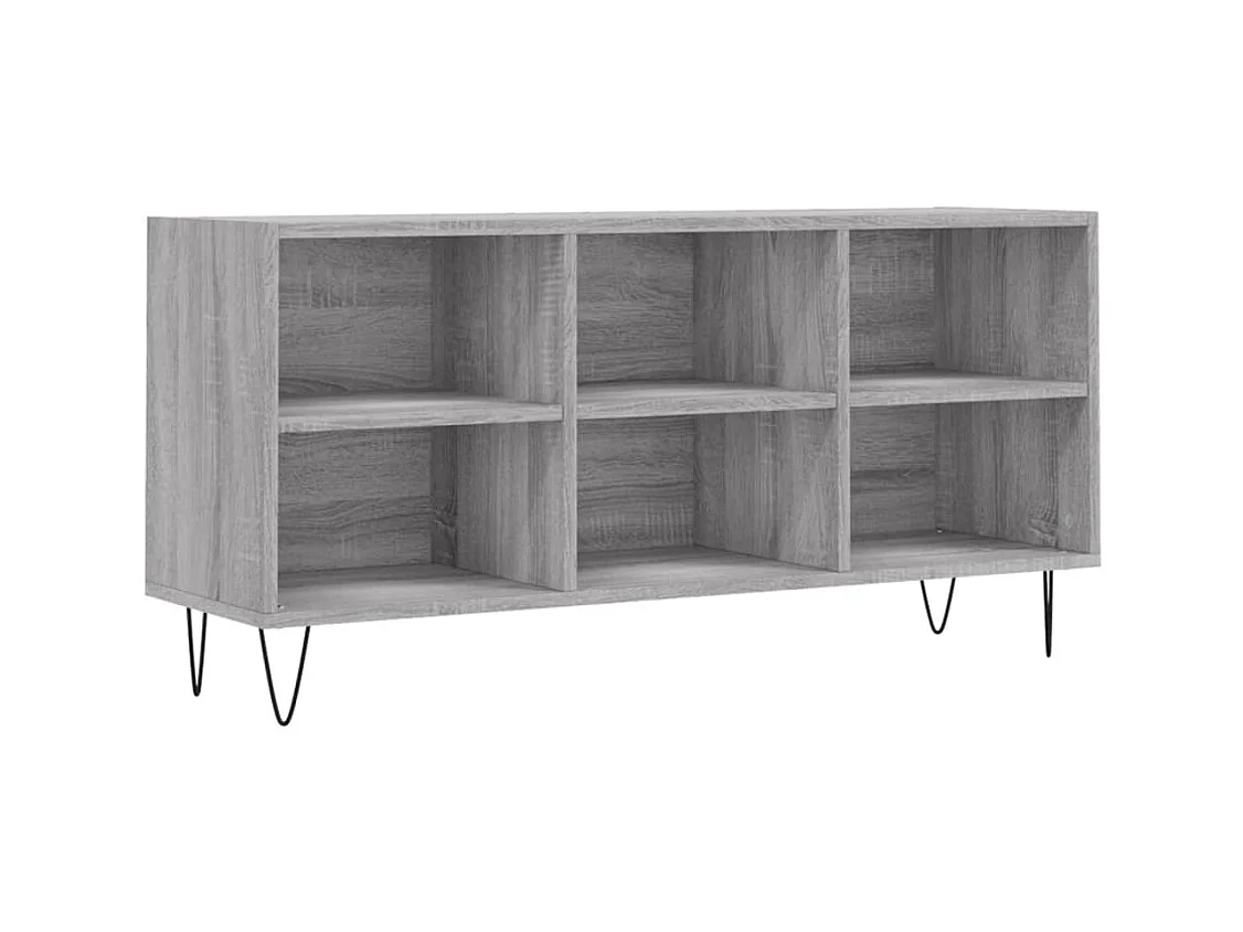 Mueble TV multimedia Estante TV Aparador TV Comedor Sala Dormitorio Sonoma 1035 x 30 x 50 cm Madera de ingeniería gris 02_0028372