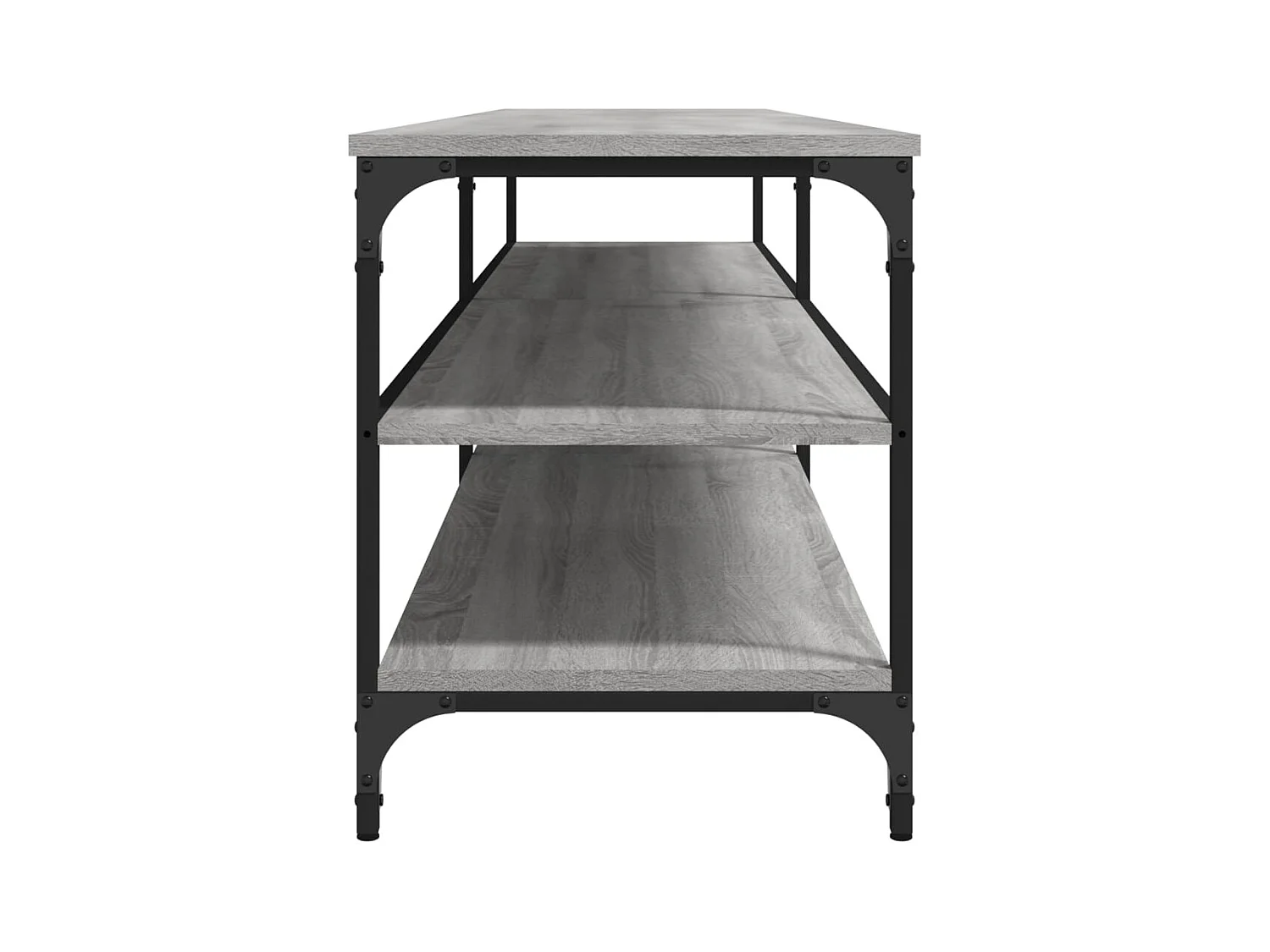 Mueble TV multimedia Estante TV Aparador TV Comedor Salón Dormitorio Sonoma 200 x 30 x 50 cm Madera contrachapada y metal gris 02_0028436