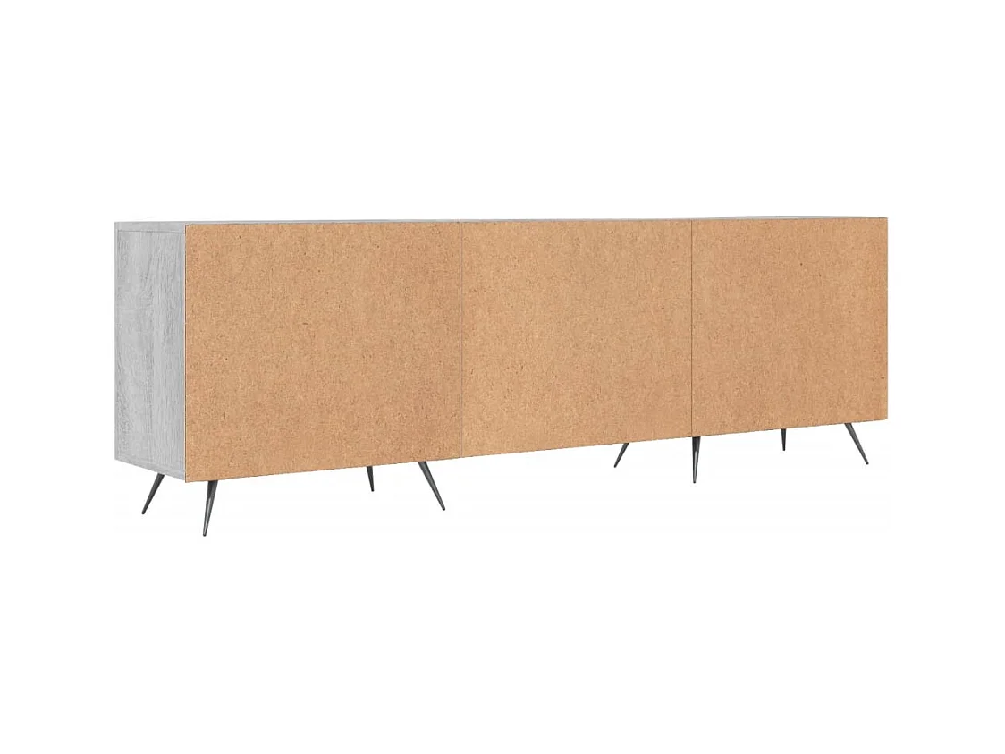 Suporte de TV multimídia prateleira de TV aparador de TV sala de jantar sala de estar quarto sonoma 150 x 30 x 50 cm madeira projetada cinza 02_0028401