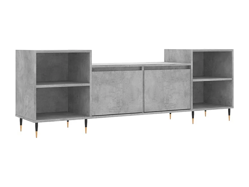 Mobile TV multimediale scaffale TV credenza TV sala da pranzo soggiorno camera da letto 160 x 35 x 55 cm legno ingegnerizzato grigio 02_0026062