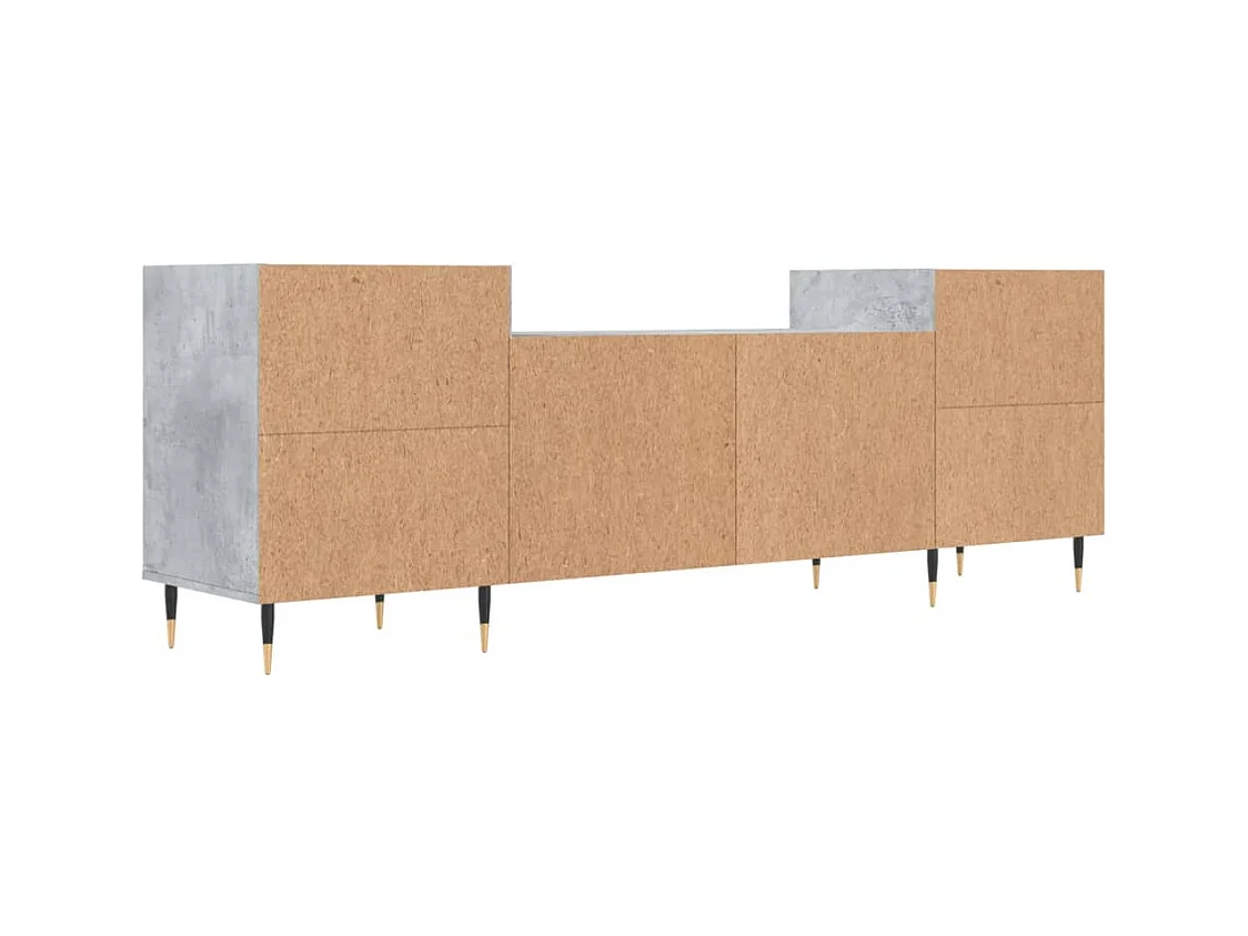 Meuble TV multimédia étagère bois marron 160 x 35 x 55 cm 02_0026062