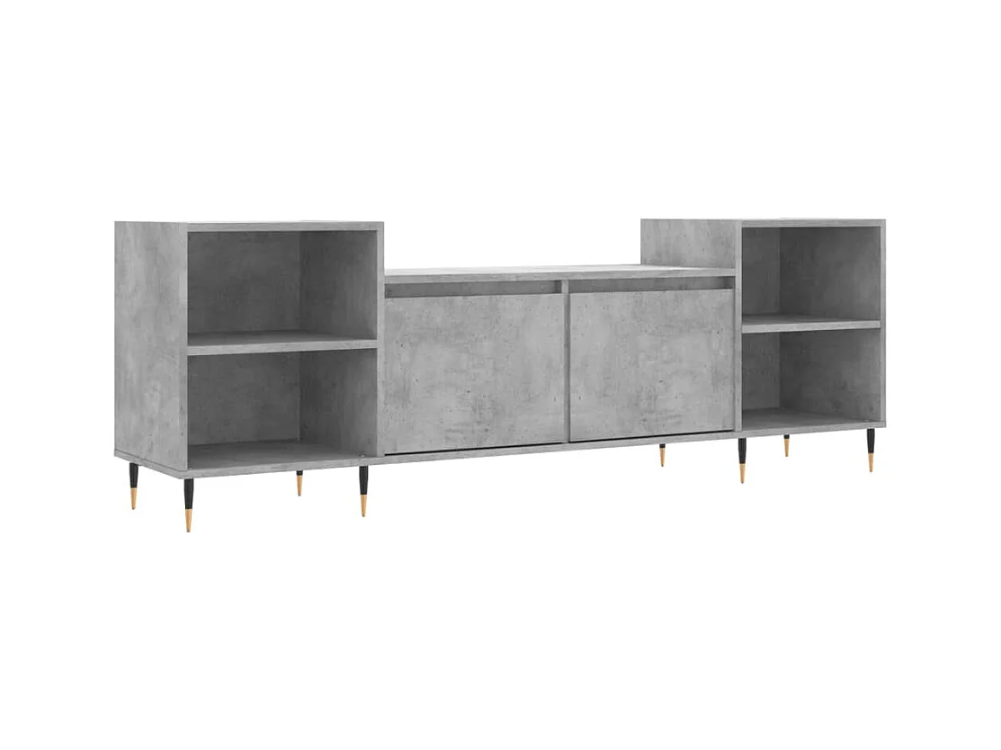 Meuble TV multimédia étagère bois marron 160 x 35 x 55 cm 02_0026062