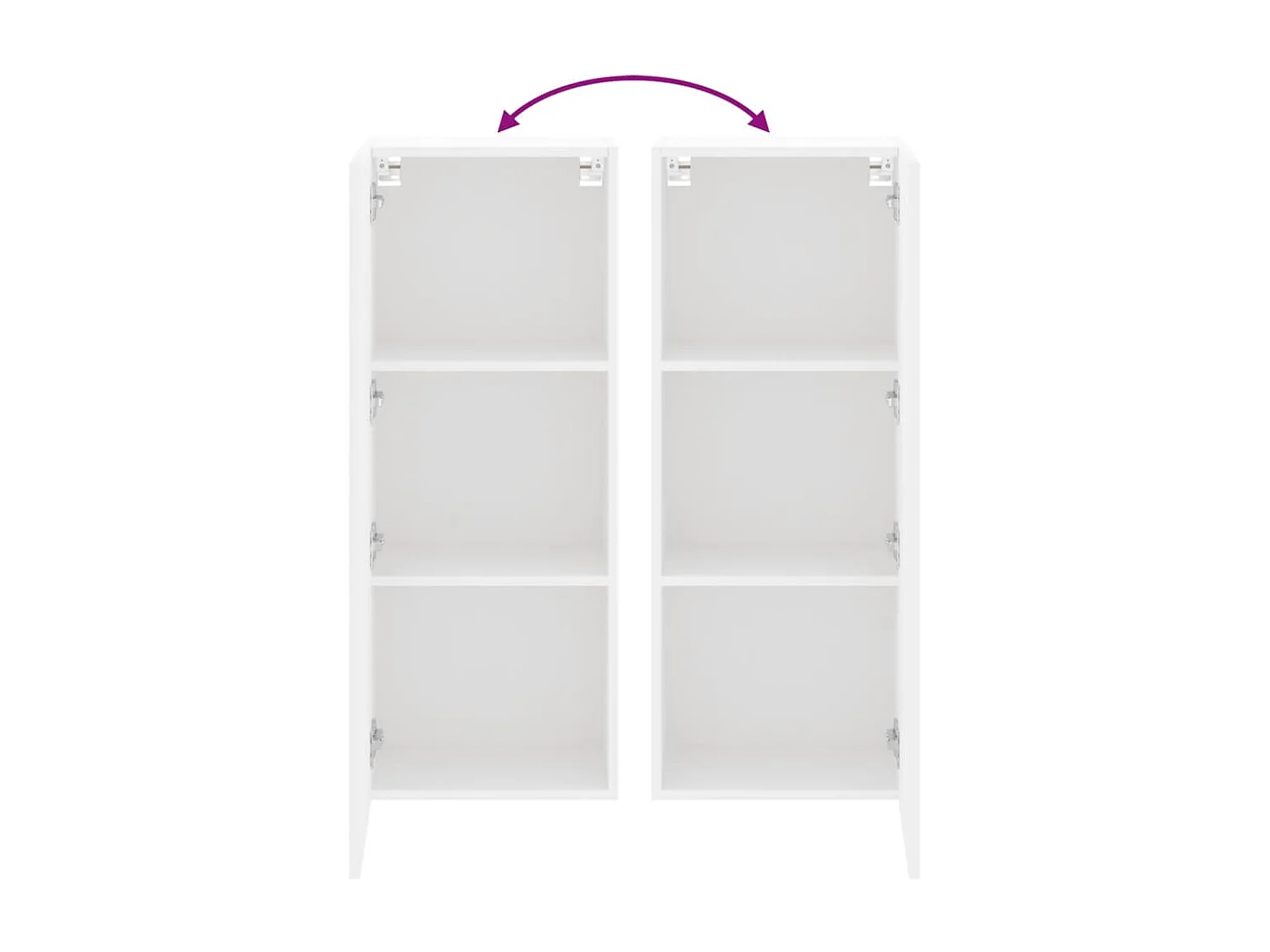 Mobile TV multimediale mensola TV credenza TV sala da pranzo soggiorno camera da letto montaggio a parete 405 x 30 x 102 cm legno ingegnerizzato bianco 02_0027777