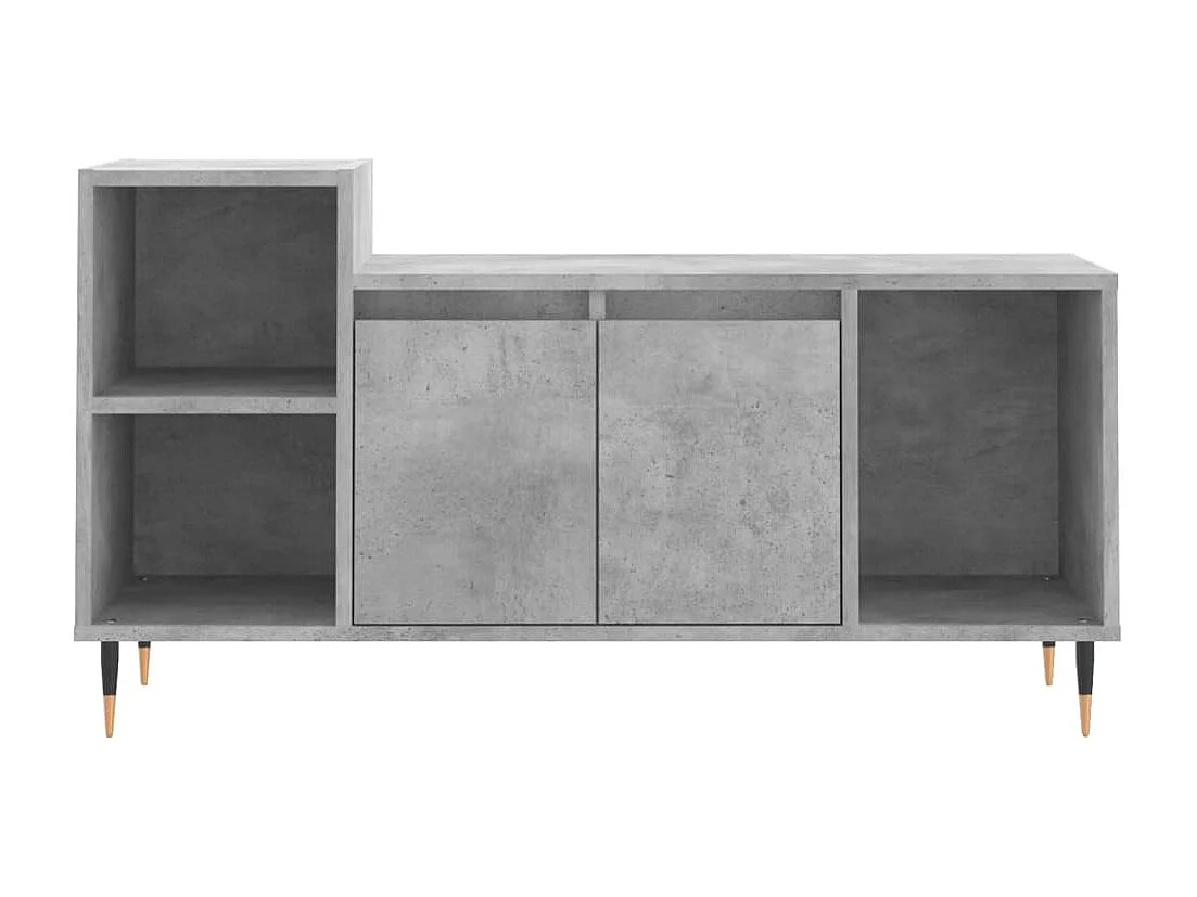 Meuble TV multimédia étagère bois marron 100 x 35 x 55 cm 02_0025515