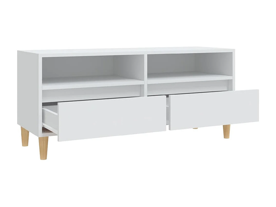 Mueble TV multimedia Estante TV Aparador TV Comedor Salón Dormitorio 100 x 345 x 445 cm Madera de ingeniería blanca 02_0025469