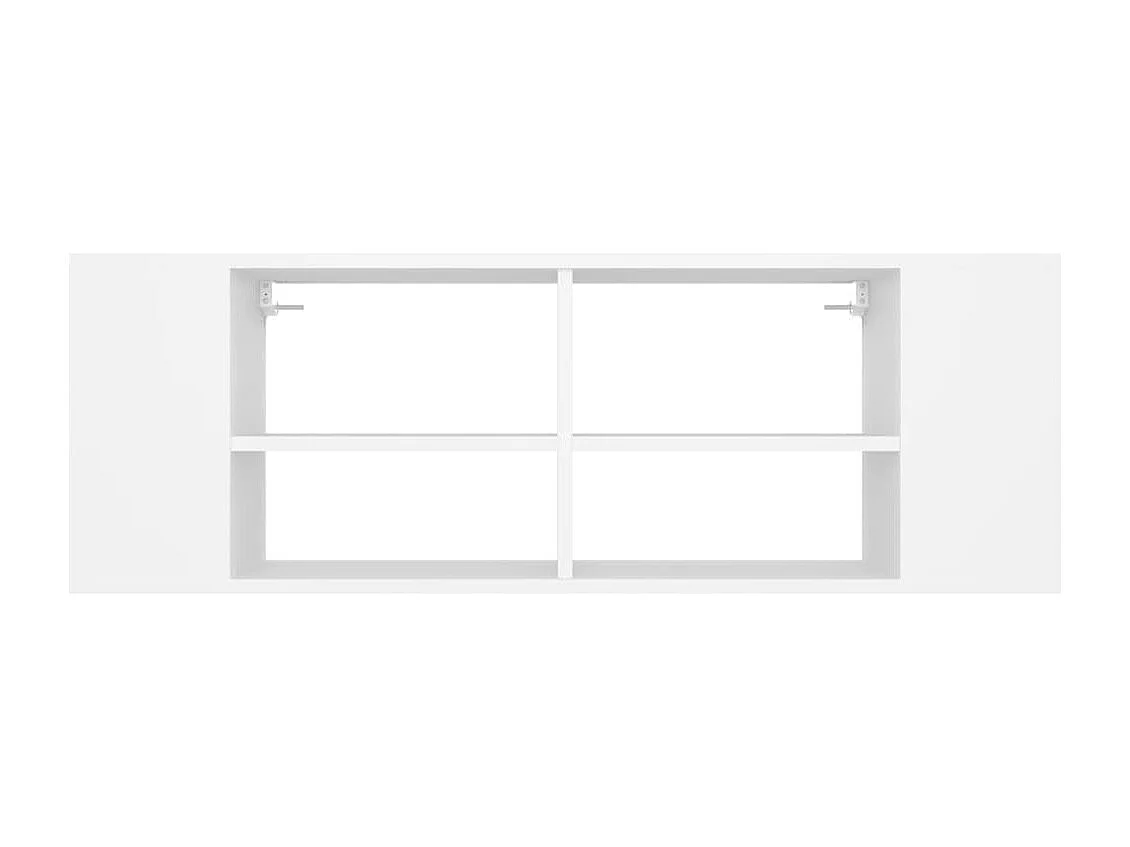 Meuble TV multimédia étagère bois blanc 102 x 35 x 35 cm 02_0027743