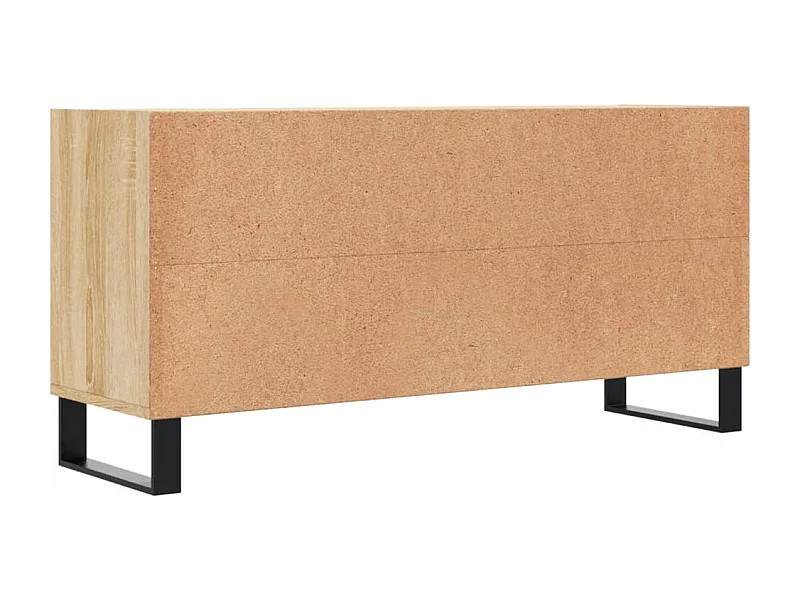 Meuble TV multimédia étagère bois marron 103.5 x 30 x 50 cm 02_0027455