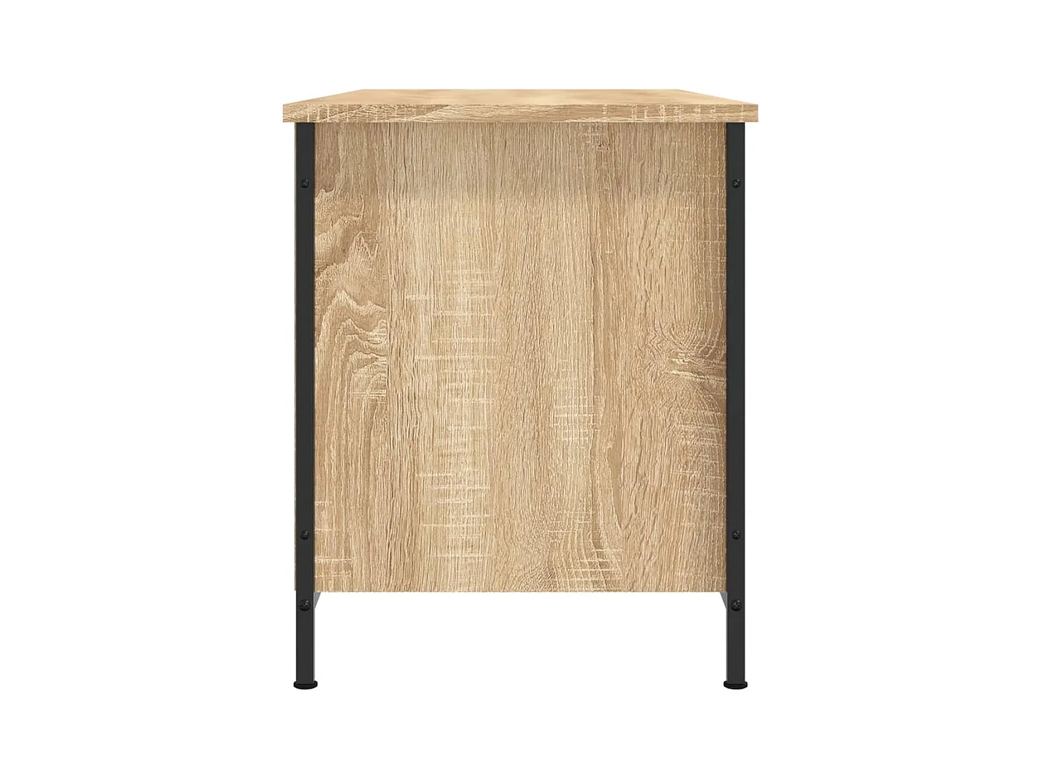 Meuble TV multimédia étagère bois marron 100 x 40 x 50 cm 02_0027432