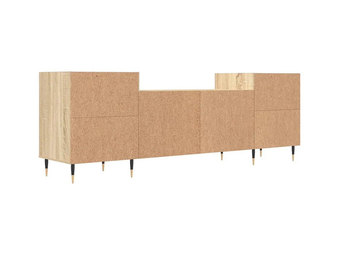 Meuble TV multimédia étagère bois marron 160 x 35 x 55 cm 02_0027503