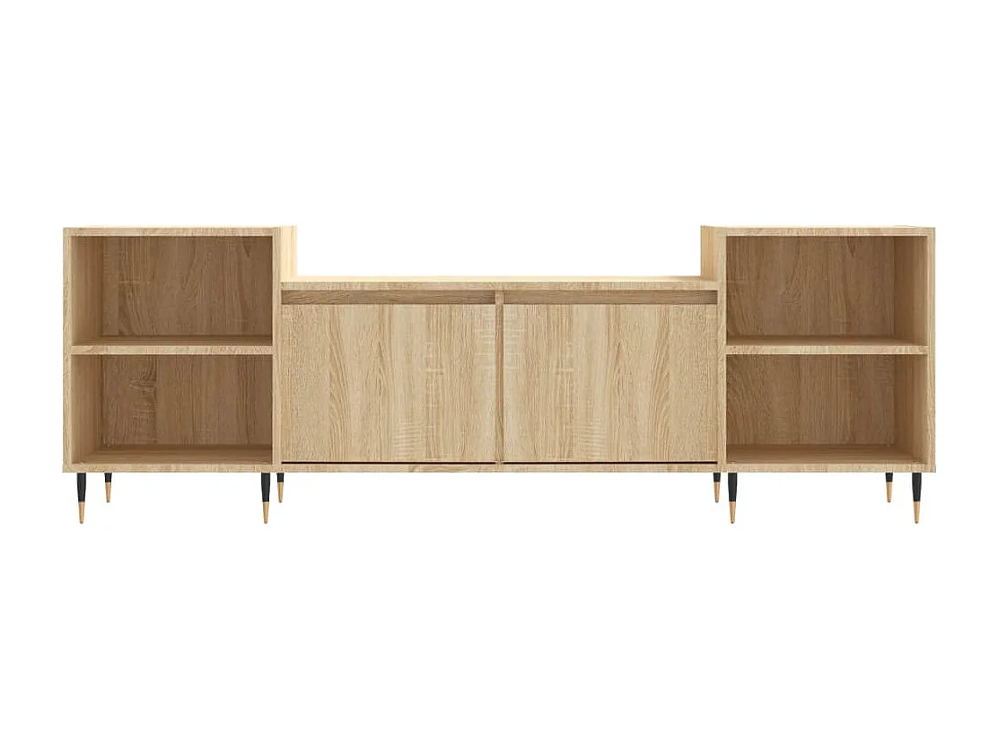 Mobile TV multimediale scaffale TV credenza TV sala da pranzo soggiorno camera da letto rovere Sonoma 160 x 35 x 55 cm legno ingegnerizzato marrone 02_0027503