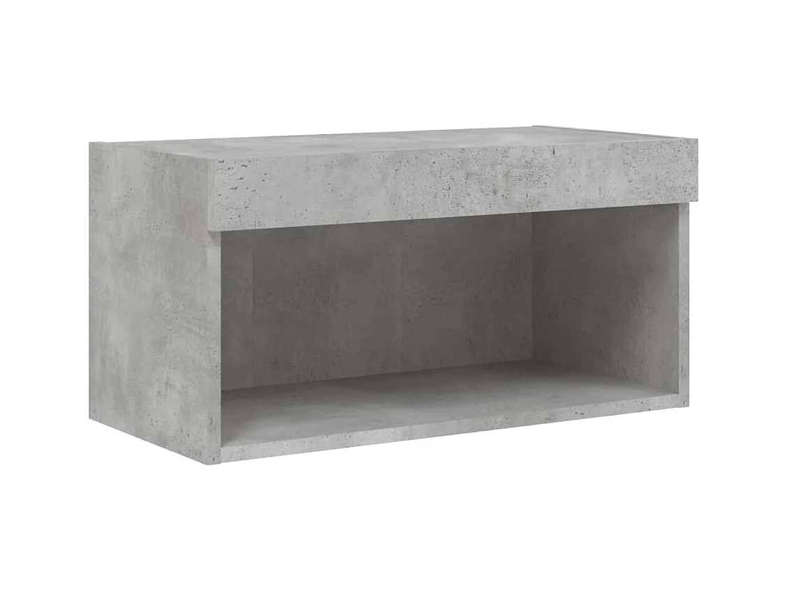 Mueble TV multimedia Estante TV Aparador TV Comedor Salón Dormitorio con luces LED 60 x 30 x 30 cm Gris 02_0026606