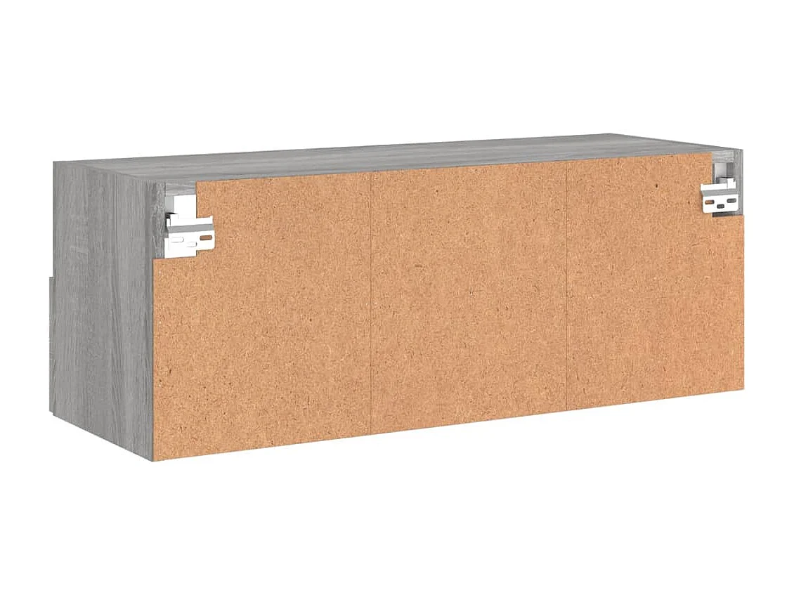 Mueble TV multimedia Estante TV Aparador TV Comedor Salón Dormitorio Pared Sonoma 80 x 30 x 30 cm Madera de ingeniería Gris 02_0028191