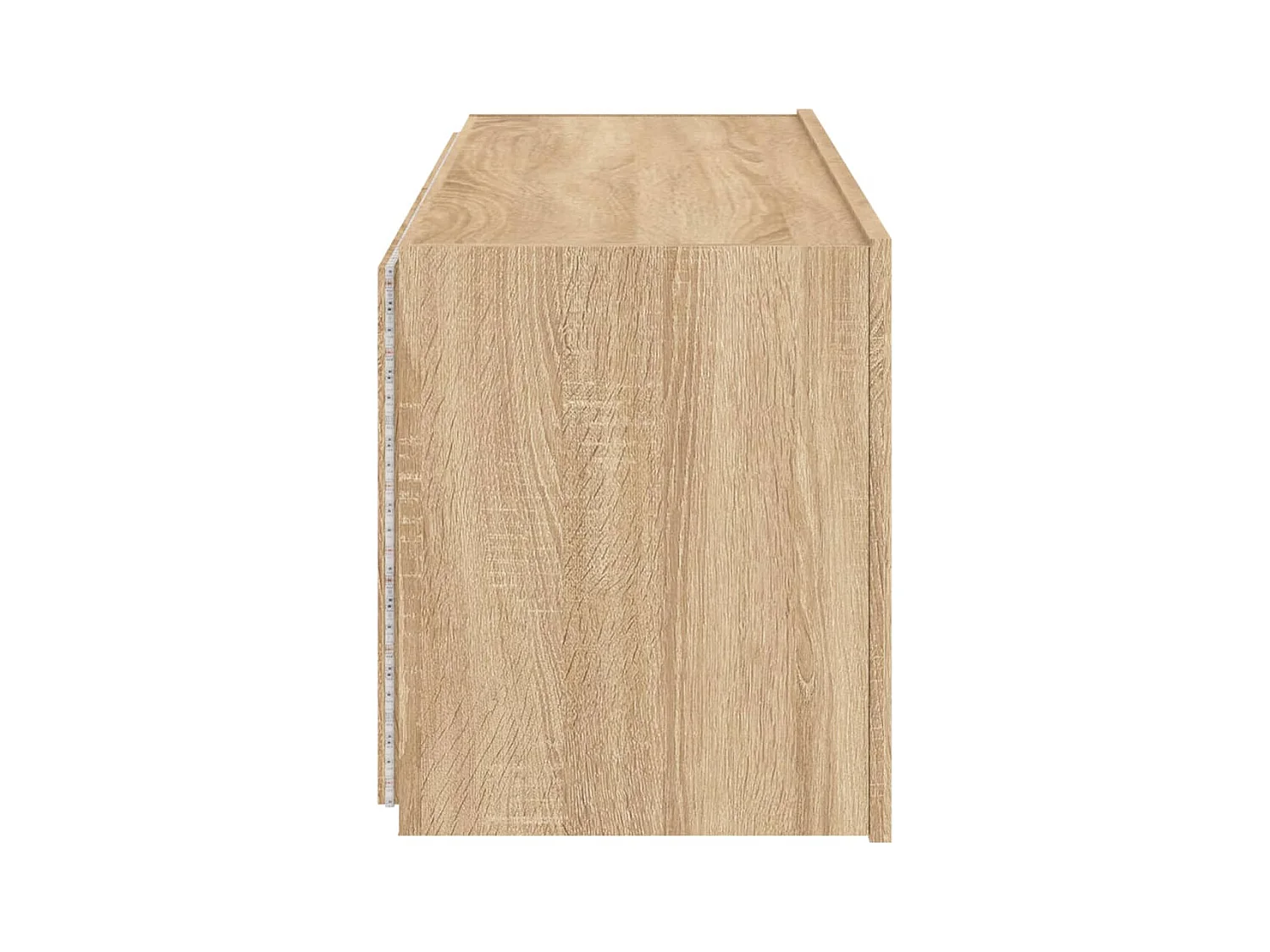 Mobile TV multimediale scaffale TV credenza TV sala da pranzo soggiorno camera da letto a parete con luci LED rovere sonoma 100 x 35 x 41 cm marrone 02_0028005