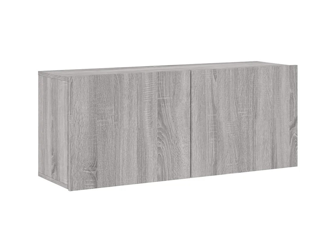 Móvel TV multimídia prateleira TV aparador sala de jantar sala de estar quarto parede sonoma 100 x 30 x 41 cm cinza 02_0028173