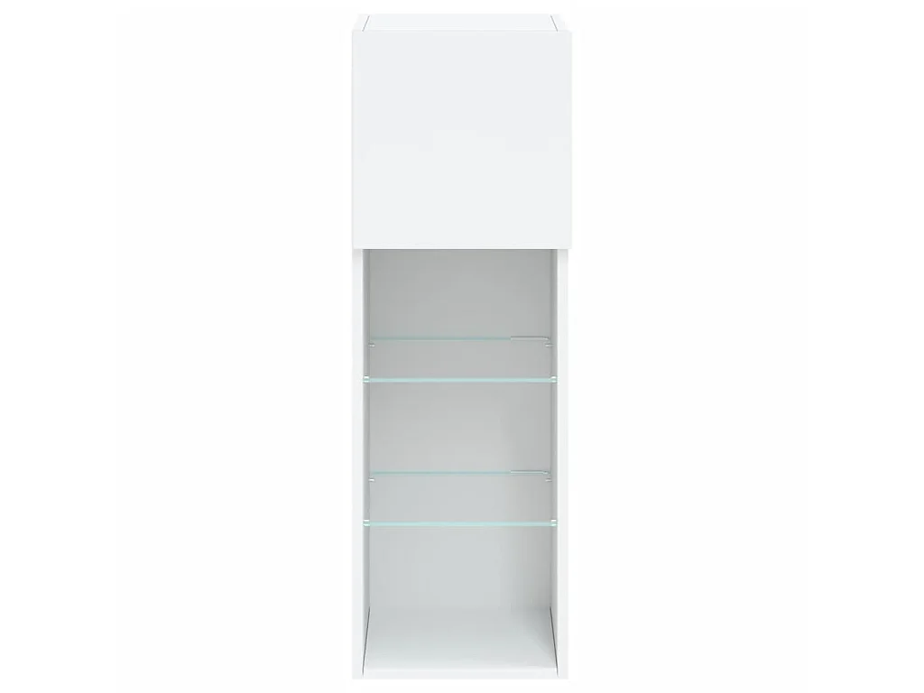 Suporte multimídia para TV prateleira para TV aparador móvel para TV para sala de jantar sala de estar quarto com luzes LED 30,5 x 30 x 90 cm branco 02_0026590