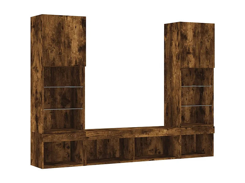 Meubles TV multimédia étagère bois marron 100 x 30 x 30 cm 02_0029405