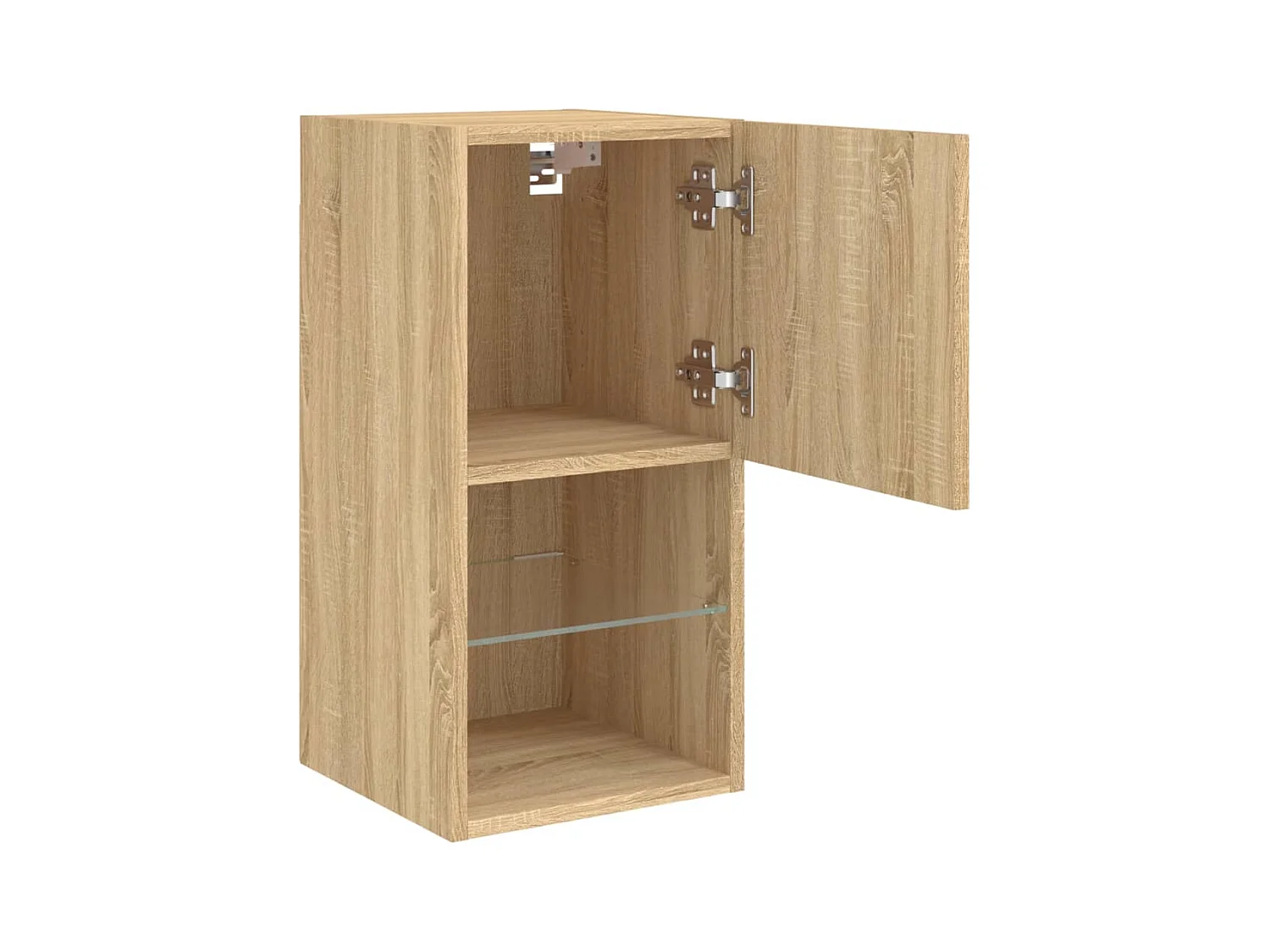 Mobile TV multimediale Mensola TV Credenza TV sala da pranzo soggiorno camera da letto con luci LED 2 pezzi Rovere Sonoma 305 x 30 x 60 cm marrone 02_0028873